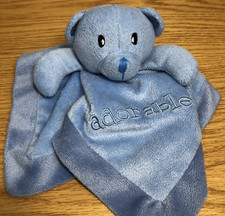 Mini Bean Blue Bear Lovey Adorable Silky Soft