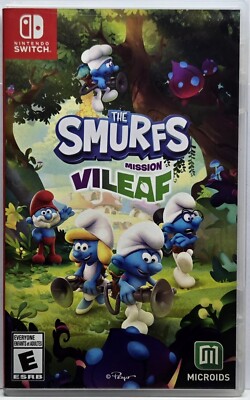The Smurfs Mission Vileaf (Nintendo Switch, 2021) Tested Works Tracked Shipping 