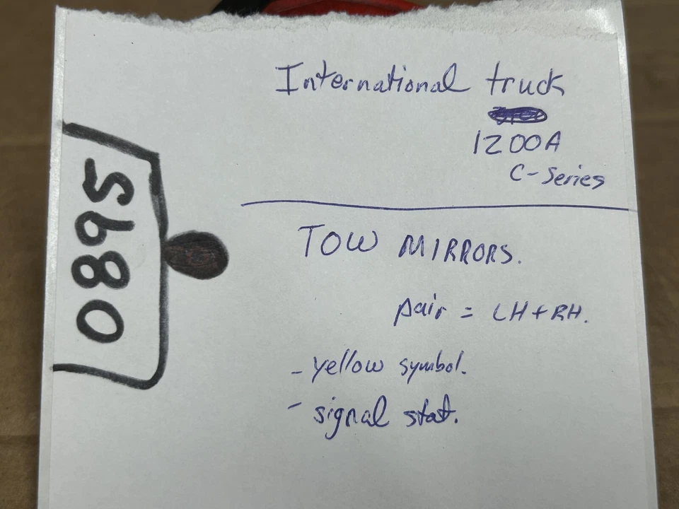 Vintage International Script West Coast Truck Tow Mirrors Original signal stat - Image 2 of 4