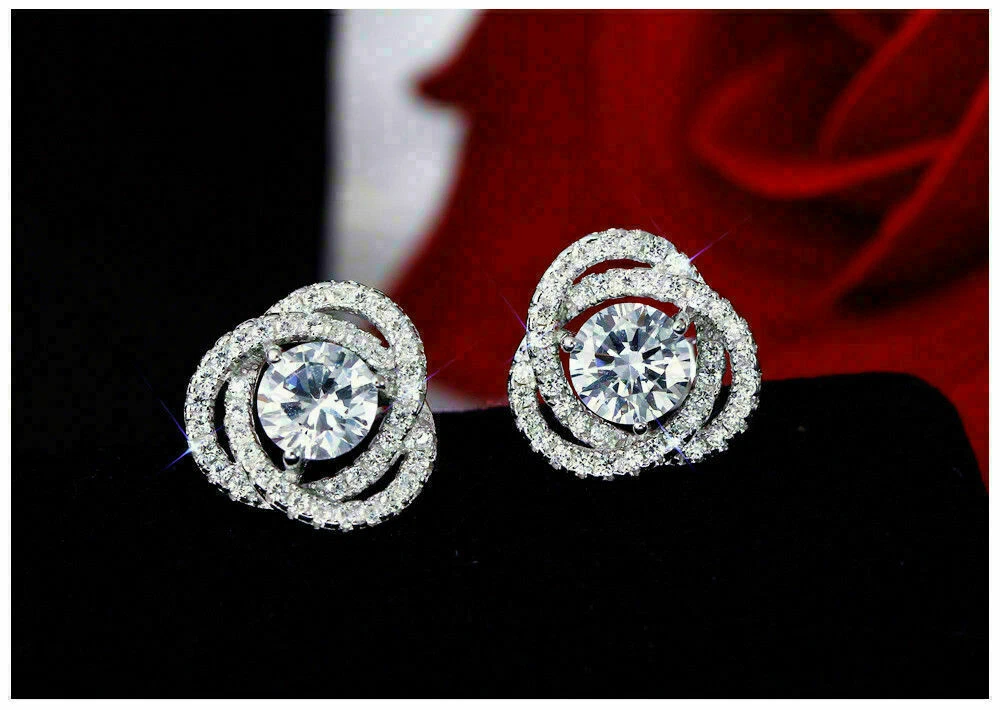 Ebay diamond stud sale earrings
