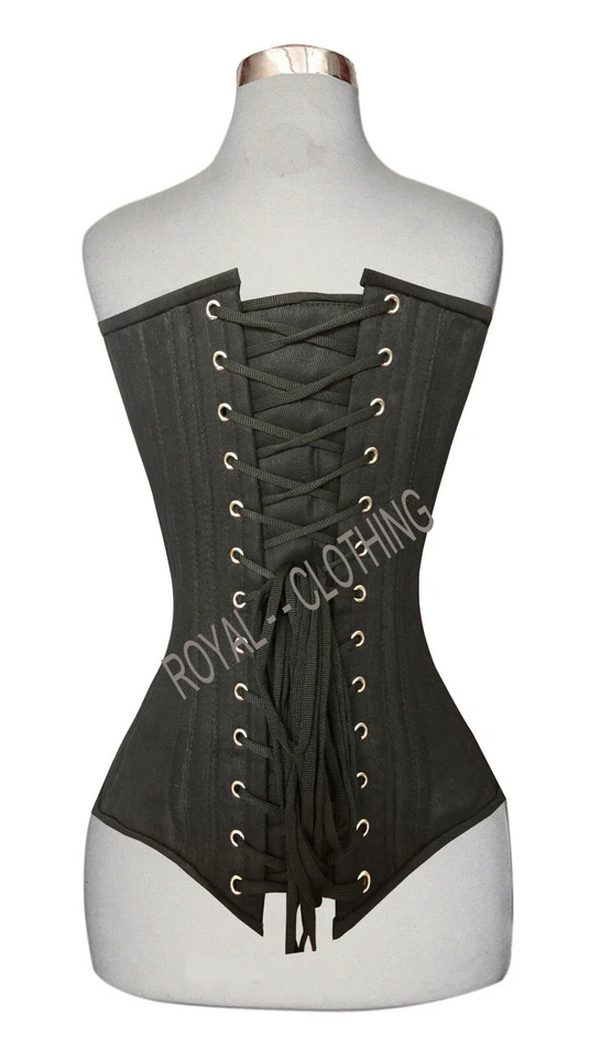 Double Steel Boned Heavy Duty Long Overbust waist Trainer Cotton Corset 8555 - Image 3 of 3