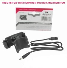 SIGMA HELM LICHT HALTERUNG MONTAGESET POWERLED SCHWARZ STIRNLAMPE + KABEL 17370