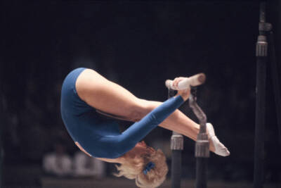 1960s Ewa Rydell Of Sweden In The Uneven Bars 2 Gymnastics Old Photo