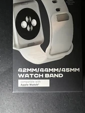 Atrix 42/44/45mm Watch Band - Compatible With Apple Watch White  Silicone. Watch