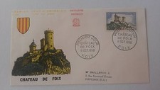 FRANCE PREMIER JOUR FDC YVERT 1175 CHATEAU DE FOIX 15F FOIX 1958