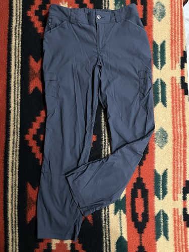 Duluth Trading Hose Damen 11 x 31 blau Nylon Cargo Roll Up Outdoor Stretch