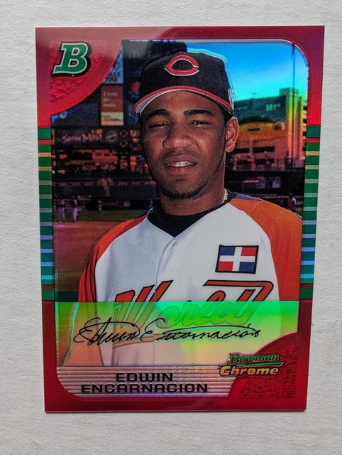 2005 Bowman Chrome Draft Edwin Encarnacion Red Refractor 1/1 Rookie RC Reds