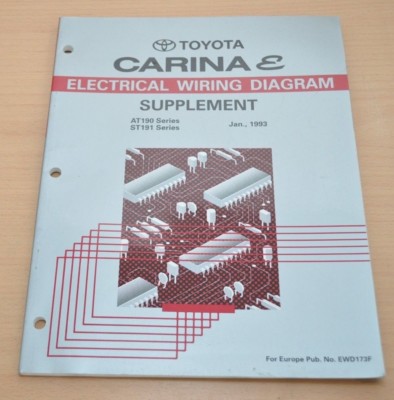 Toyota Carina E AT190 ST191 Elektrische Schaltpläne Electrical Wiring 1993  