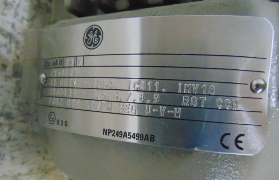 GE EXTRA SEVERE DUTY AC MOTOR, 5KS145SAB128, HP 1.5KW, FRAME 145TCZ, RPM 3490 - Image 4 of 4