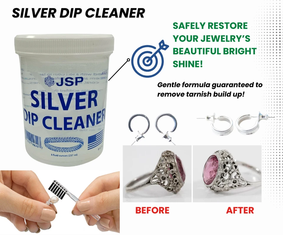 Lot of 24 JSP Sterling Silver Dip Jewelry Cleaner Tarnish Remover Cleaning 8oz - Image 2 of 4