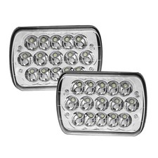 2PCS 7X6 5X7 Inch Sealed Headlight High Low Beam Headlights Compatible With I...