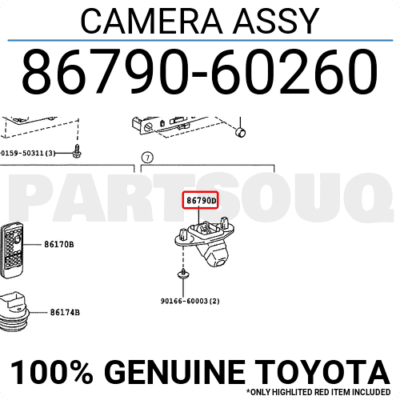8679060260 Genuine Toyota CAMERA ASSY 86790-60260 | eBay