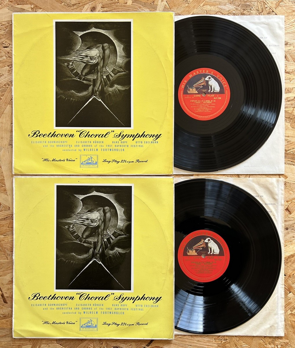 露2discs LP Furtwangler Beethoven, Brahms: Symphony No.9 In
