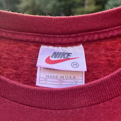 ウェア 90s Nike Red Swoosh Jersey T-Shirt Vintage Nike T Shirt Adult Large Red Logo Swoosh Graphic 90s