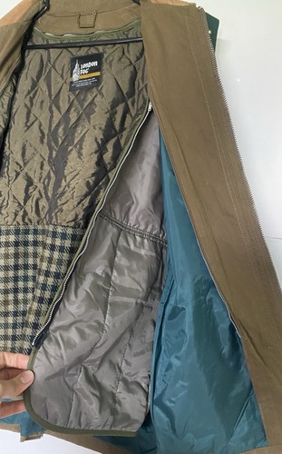 Vintage London Fog Chore Coat Barn Jacket Unisex Jacket Size Large Green Quilted - Picture 12 of 16