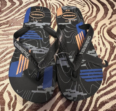 NEW Havaianas Men's Modern Circuit Graphics Flip Flops  11/12