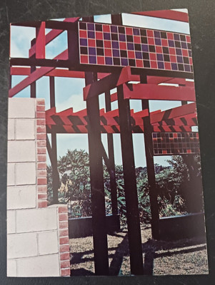 vtg OS art gallery invitation postcard Jeffrey Brosk Recent Wall Sculpture 1983
