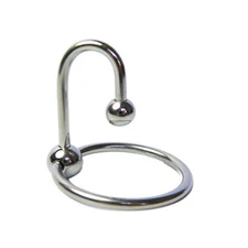 Stainless Steel Sperm Stopper Beaded Ball Glans Ring Cock Penis Ring for Men