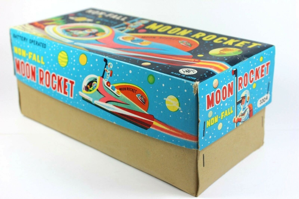 Vintage MOON ROCKET Battery Operated w/ Original Wired