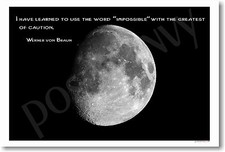 I have learned to use word impossible... Space Moon Classroom POSTER