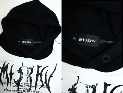MISBHV Made in Poland Graphics Black White Split Hooded Sweatshirt