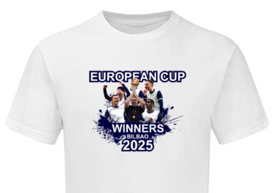 Europapokalsieger 2025 Tott'ham Spieler Tshirt Bilbao Europa UNOFFIZIELL