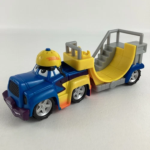 Tonka Lil Chuck Talking Haulers Tow Truck 9.5" Vehicle Skateboard Ramp Vintage