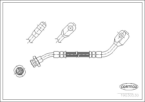 Corteco 19030530 Bremsschlauch Vorne 335 Mm FüR Nissan-image