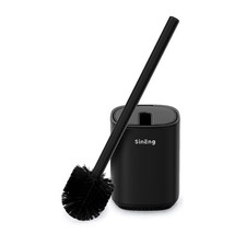Toilet Brush and Holder Set Toilet Bowl Brush Stainless Steel Automatic Open ...