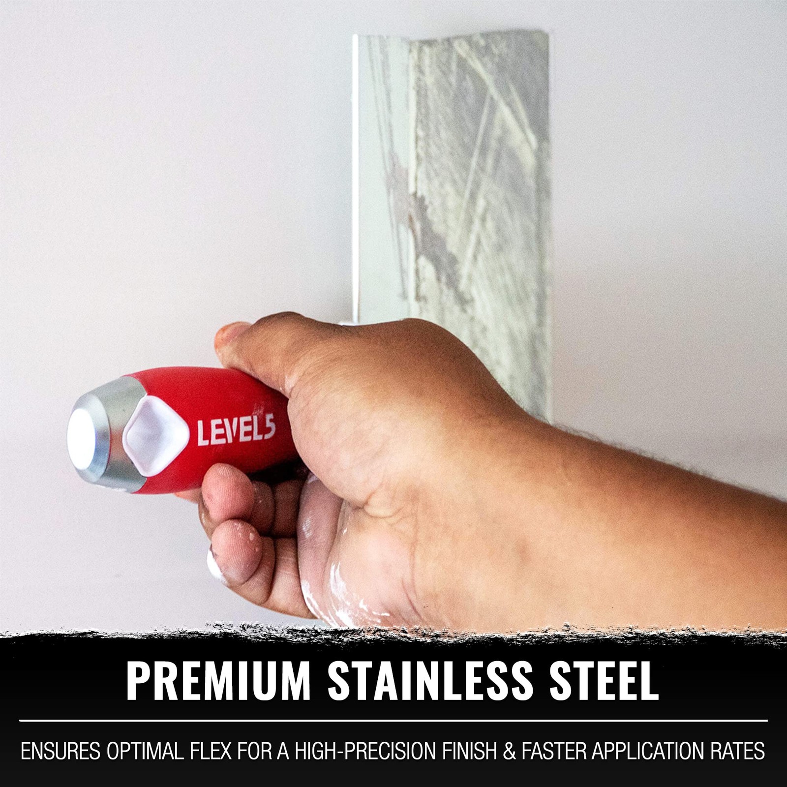 Professional Grade Palette Putty Knife with Soft Grip Handle for Drywall Jobs