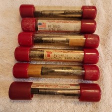 Lot of 6ea. Union Butterfield GH3 Plug taps: 1 @ 9/16-18NF; 5 @ 9/16-12NC - new