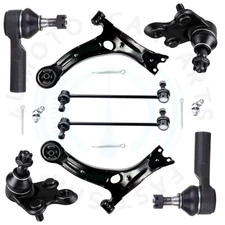 8pcs Front Lower Control Arm Ball Joint Tie Rod End For 2003-08 Toyota Matrix