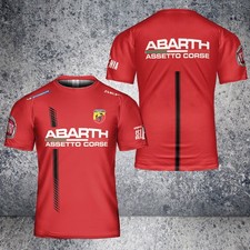 Custom Name - Fashion Fiat Team Abarth Red T-shirt Size S-5xl