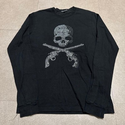 Mastermind Men Top Mstermind Long Sleeve T-Shirt Black Studded Skull L JPN Limit