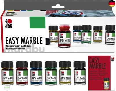 Marabu 1305000000087 - Easy Marble Starter Set, Marmorierfarbe zum