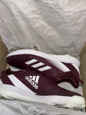 Adidas Icon 7 Metal Baseball Cleats Burgundy Red White  display picture 2