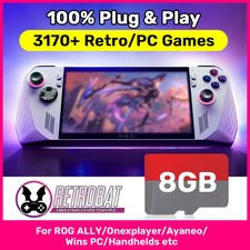 Retrobat 8GB Gaming TF Card for ROG ALLY/Onexplayer/Ayaneo