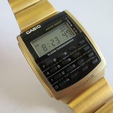 CASIO Calculator Quartz Watch / Digital / Stainless Steel /Gold /CA-506