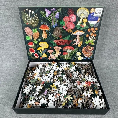Galison World of Mushrooms 1000 Piece Jigsaw Puzzle Illustrated Complete