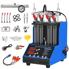 Fuel Injector Cleaner Machine, 4 Cylinder 9 Test Modes Auto Fuel Injector Tes...