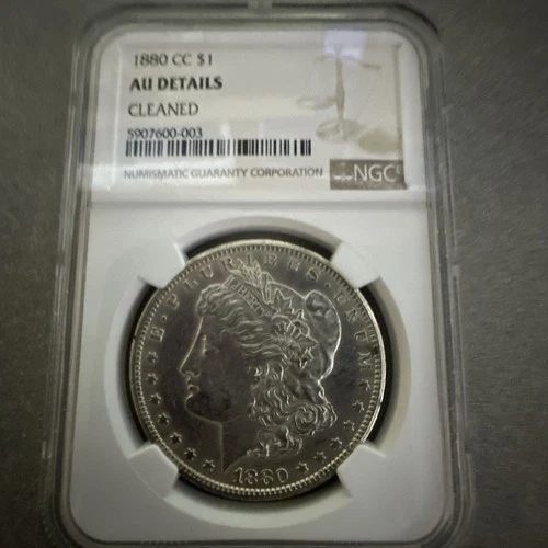 1880 Silver Morgan Dollar Coin                    AU Details