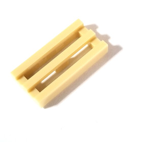 6X LEGO 2412 / 30244 1x2 Tile Grille Tan LOT OF 6