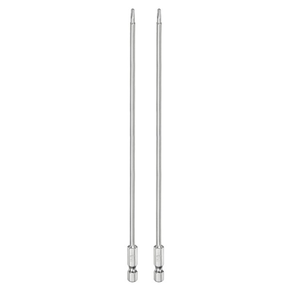 "2 StüCk T10 Sicherheits Torx Bit 1/4\" Sechskantschaft 8\" Lang S2 Stahl"-image