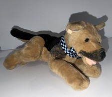 VTG Toys R Us Animal Alley German Shepherd Dog Plush Realistic Sarge Collar Cute
