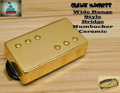 Wide Range Style Ceramic Humbucker 52mm (4-wire) Bridge Gold