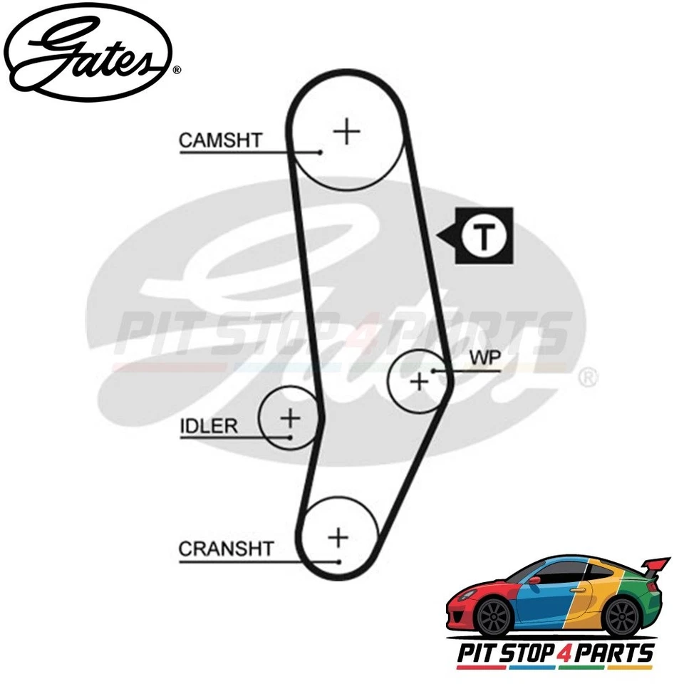 Gates KP15035 Timing Cam Belt Kit Water Pump Fits VW LT 28-50 1978-1991 - Image 2 of 4