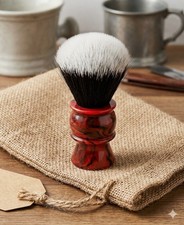 Yaqi 24mm Red marble Resin Handel Synthetic shaving brush tuxedo brush R1735-24