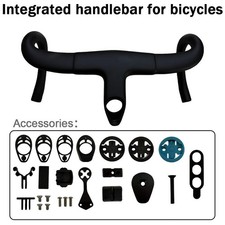Integrated Carbon Road Bike Drop Bar Internal Routed Matte Oval Steering Tube