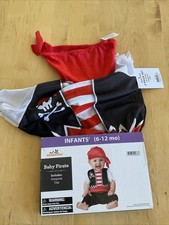 Halloween Costume Infant Boys Baby Pirate 6-12 Months New jumpsuit Cap