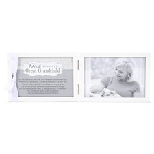 The Grandparent Gift Co. First Great - Grandchild Picture Frame- White Double...